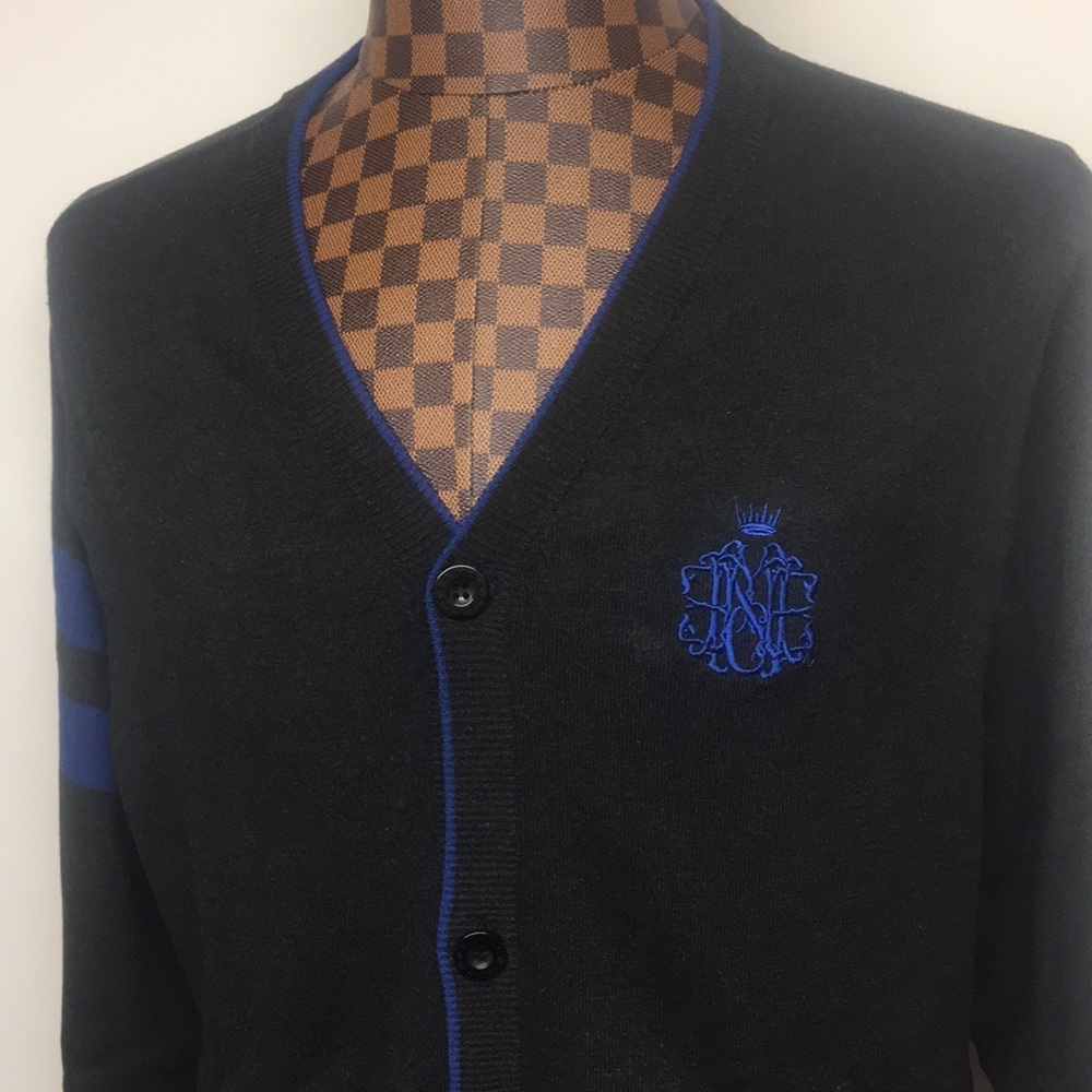 ENYCE - Cardigan Sweater XL Black and Blue